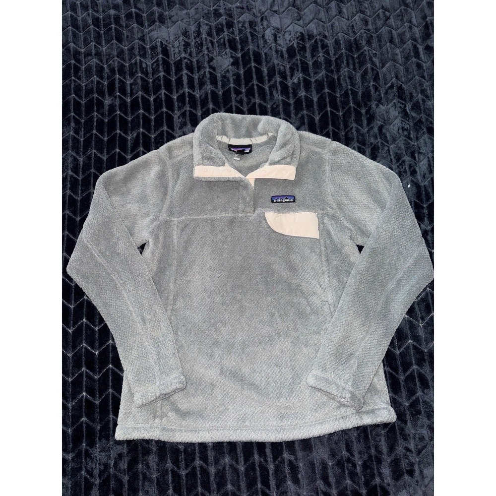 Patagonia Women's Retool Snap T Fleece Jacket Pullover Gray Size Small